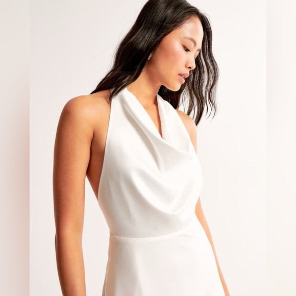 Abercrombie & Fitch Cowl Neck Halter Mini Dress (Size XS Tall) - Picture 2 of 6